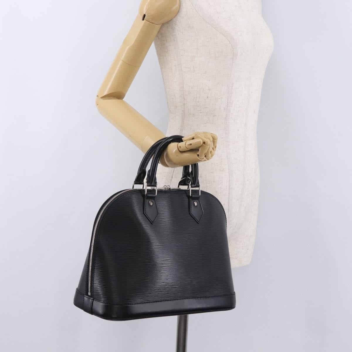 Louis Vuitton Alma Epi Leather, Black, Leather, Handbag