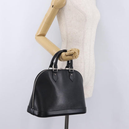 Louis Vuitton Alma Epi Leather, Black, Leather, Handbag