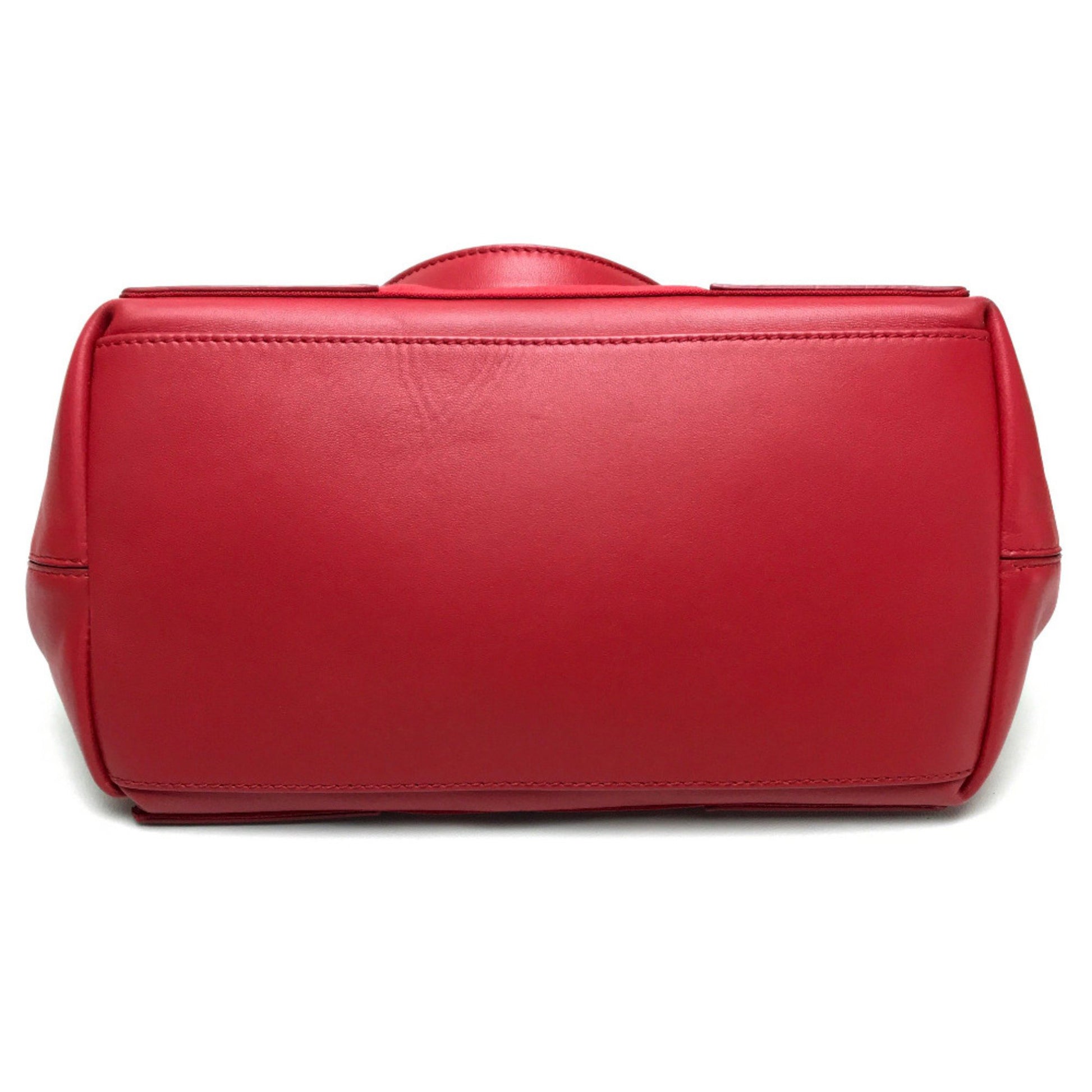Balenciaga Navy Cabas, Red, Leather, tote