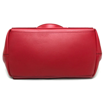 Balenciaga Navy Cabas, Red, Leather, tote