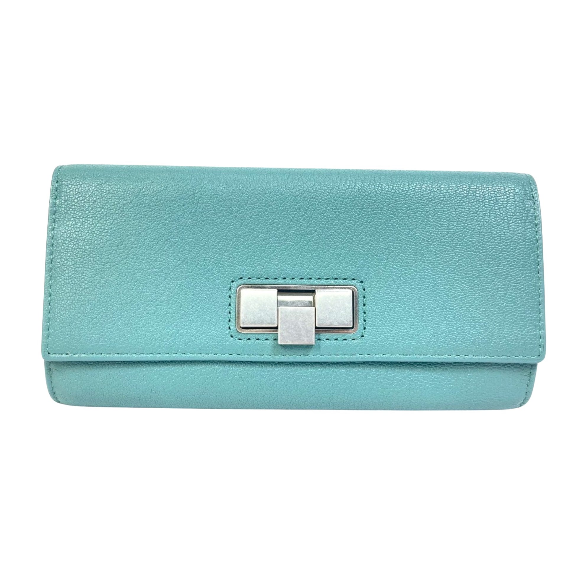 Bottega Veneta Veneta, Blue, Leather, wallet