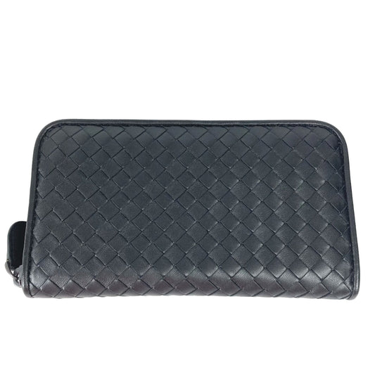 Bottega Veneta Intrecciato, Black, Leather, wallet