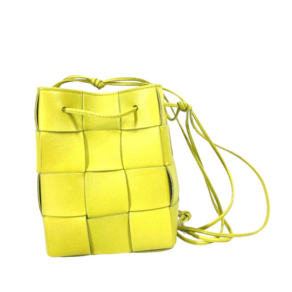 Bottega Veneta Cassette, Yellow, Leather, clutch