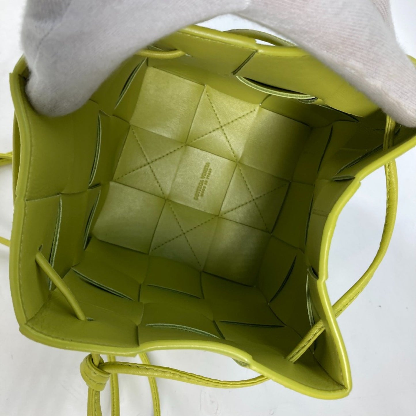 Bottega Veneta Cassette, Yellow, Leather, clutch