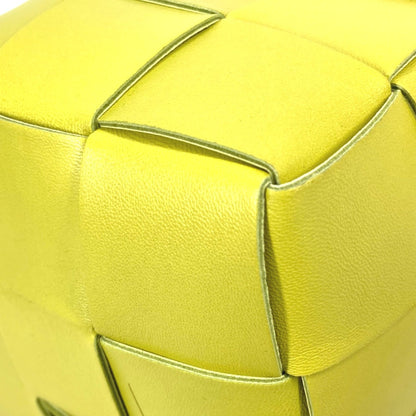 Bottega Veneta Cassette, Yellow, Leather, clutch