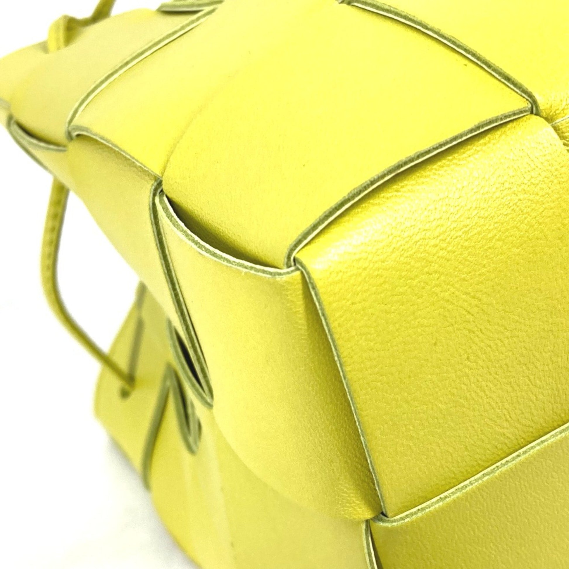 Bottega Veneta Cassette, Yellow, Leather, clutch