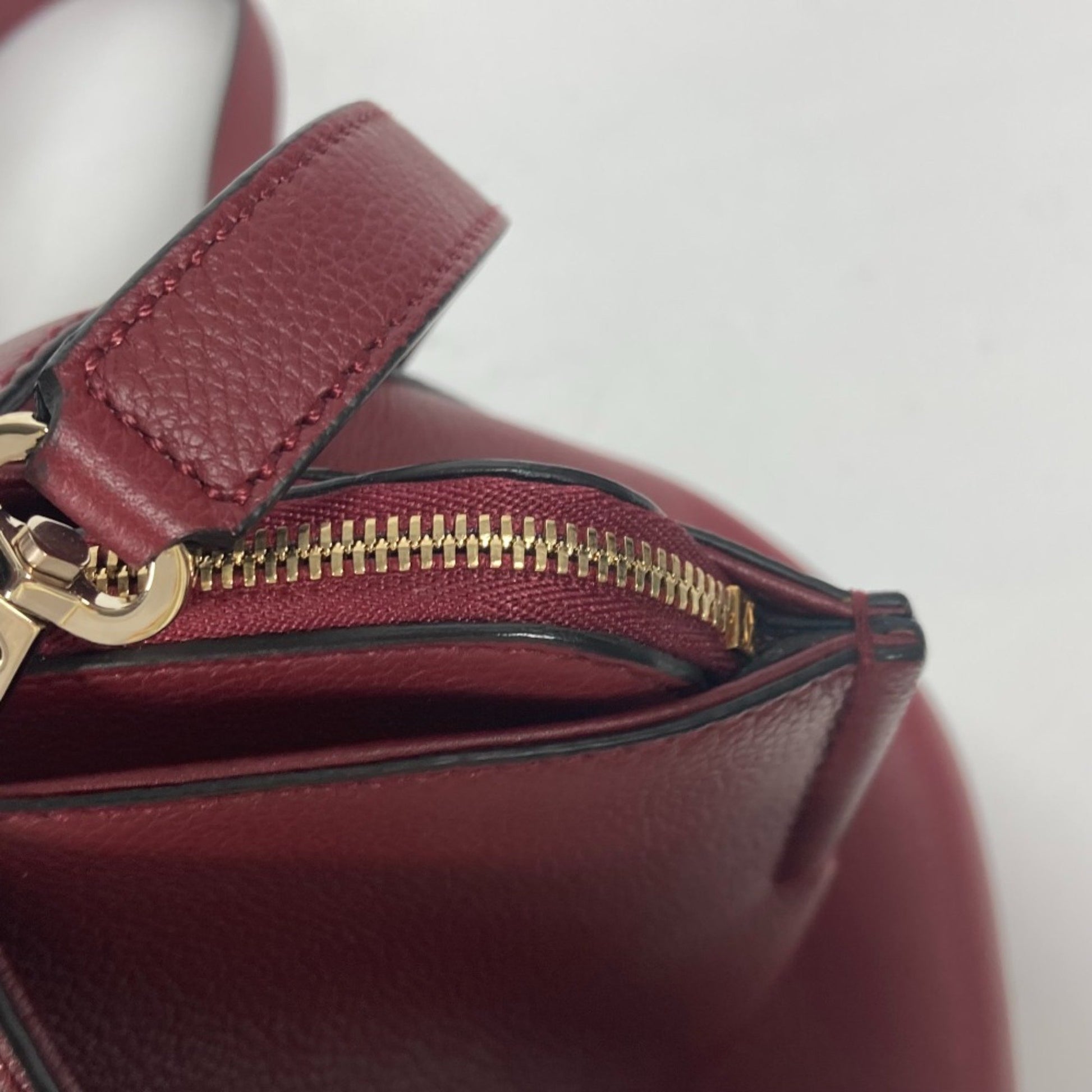 Cartier C de cartier, Burgundy, Leather, handbag