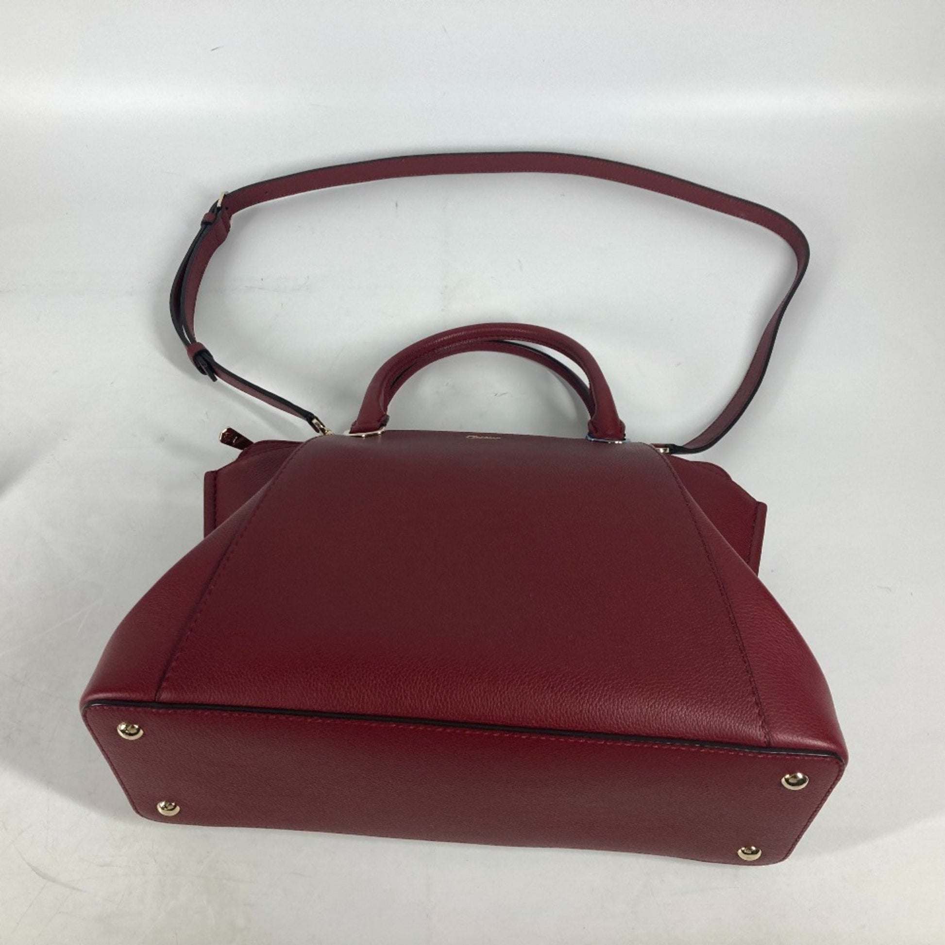 Cartier C de cartier, Burgundy, Leather, handbag