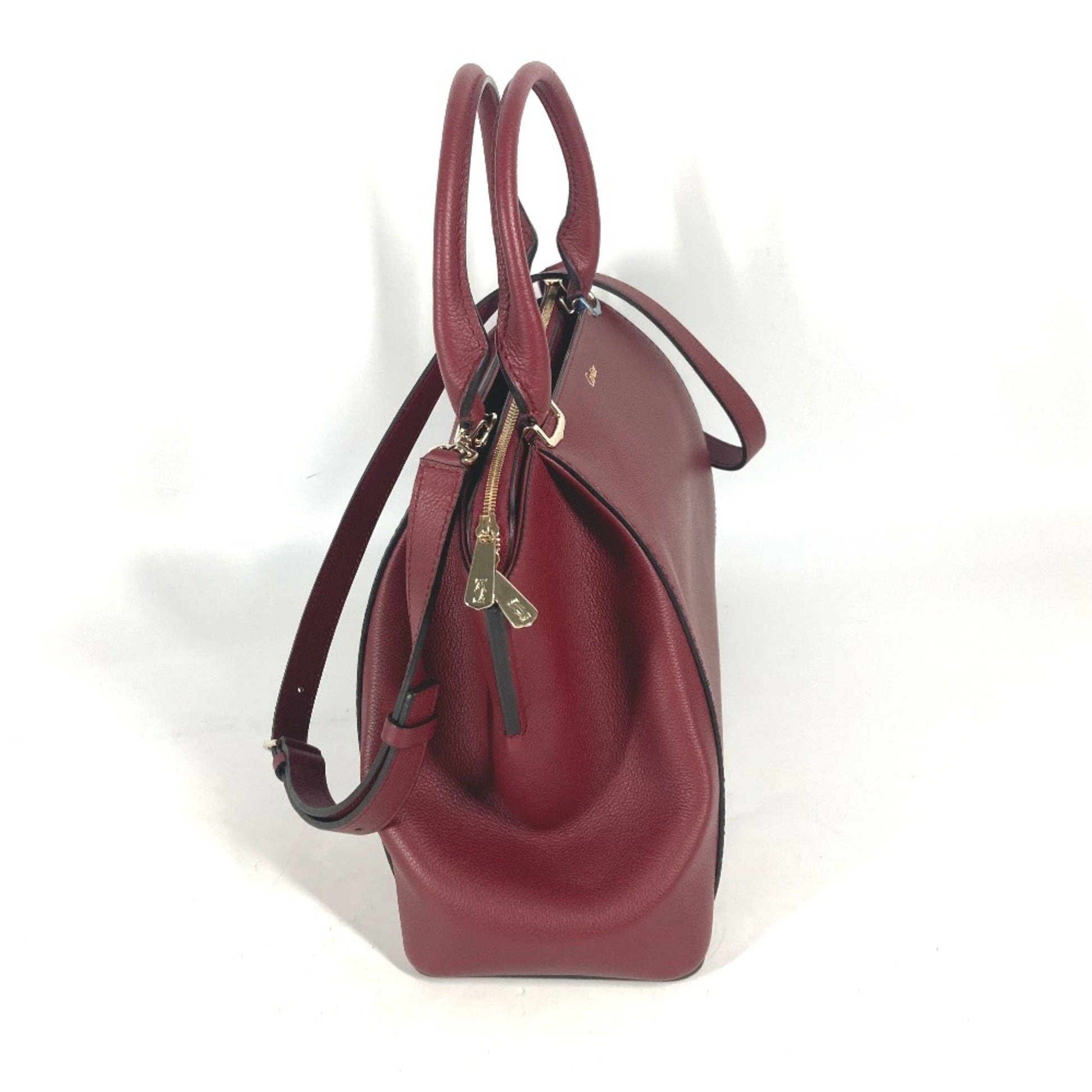 Cartier C de cartier, Burgundy, Leather, handbag