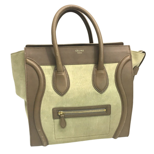 Céline Luggage Phantom, Beige, Leather, handbag