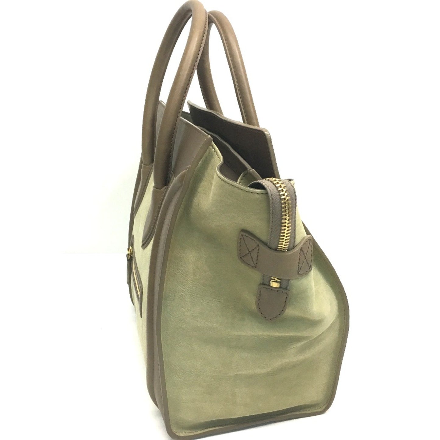 Céline Luggage Phantom, Beige, Leather, handbag