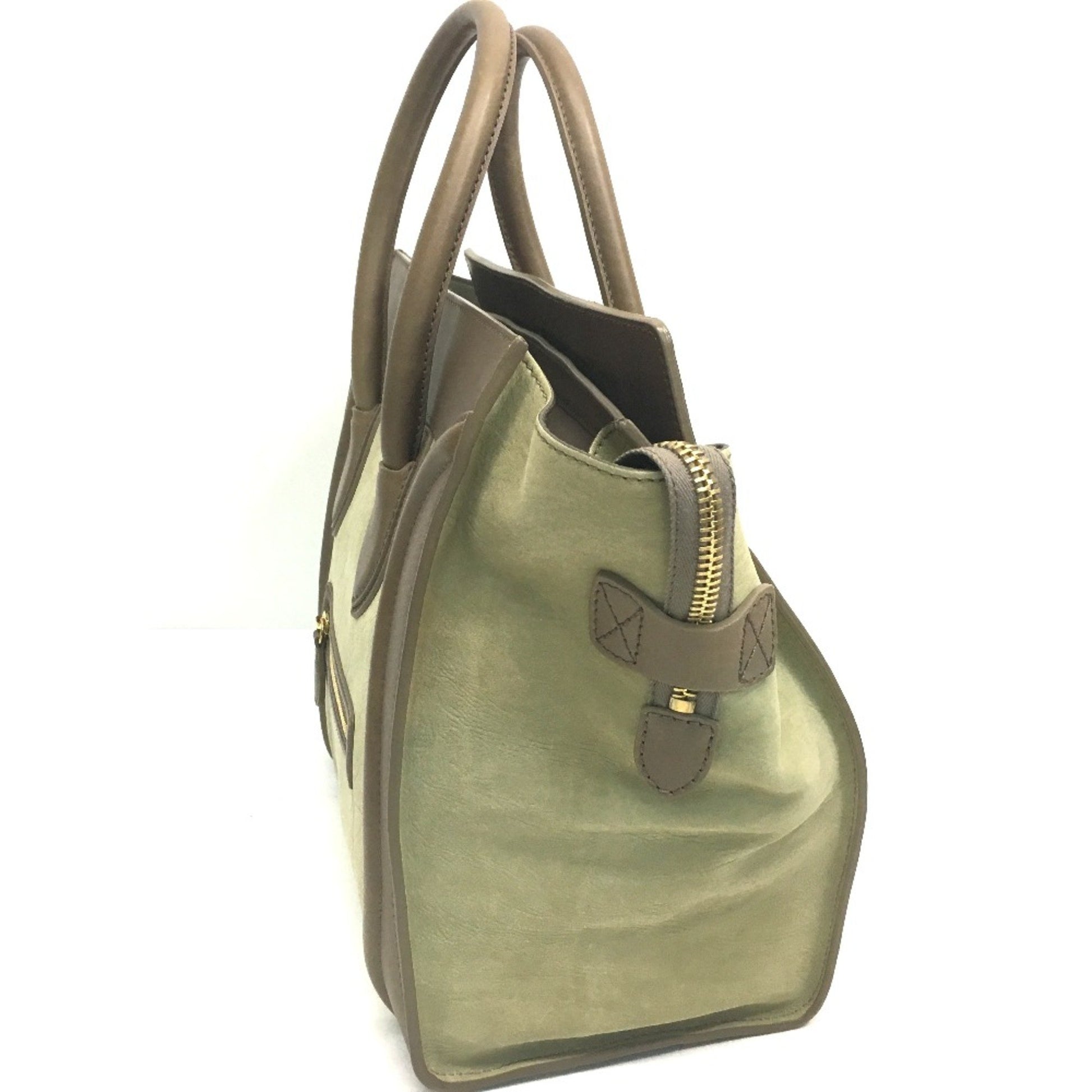 Céline Luggage Phantom, Beige, Leather, handbag