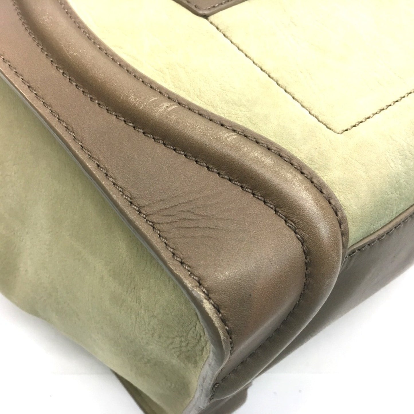 Céline Luggage Phantom, Beige, Leather, handbag