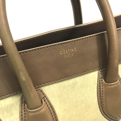 Céline Luggage Phantom, Beige, Leather, handbag