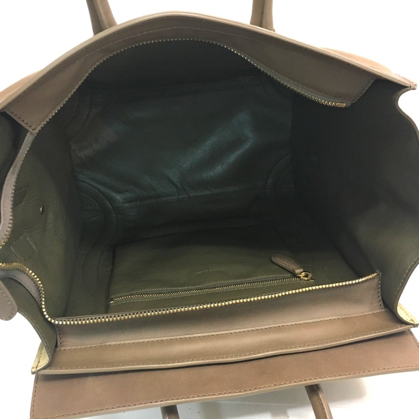 Céline Luggage Phantom, Beige, Leather, handbag