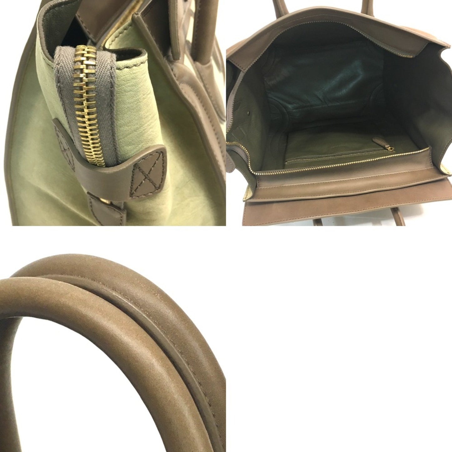 Céline Luggage Phantom, Beige, Leather, handbag