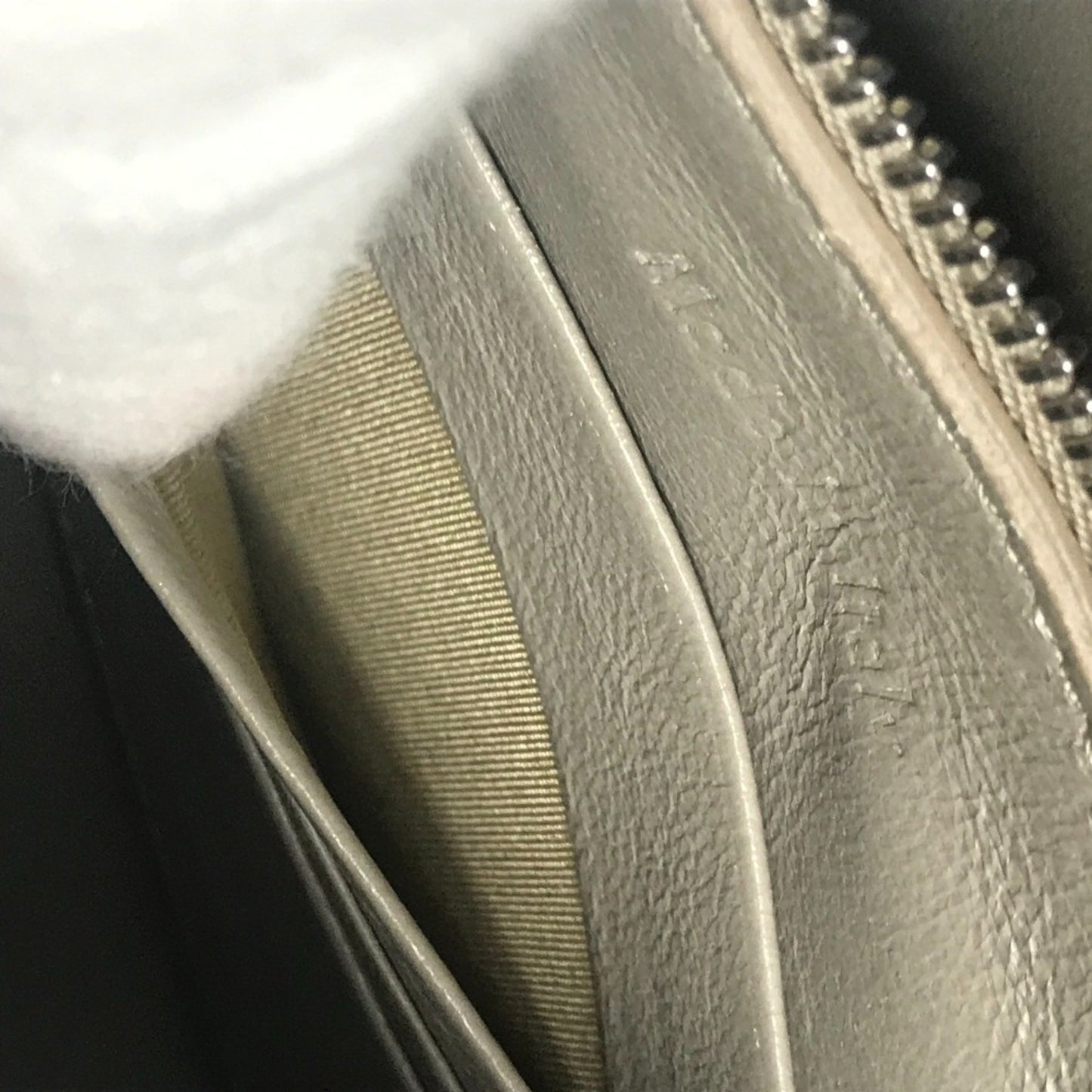 Céline Trotteur, Grey, Leather, shoulder