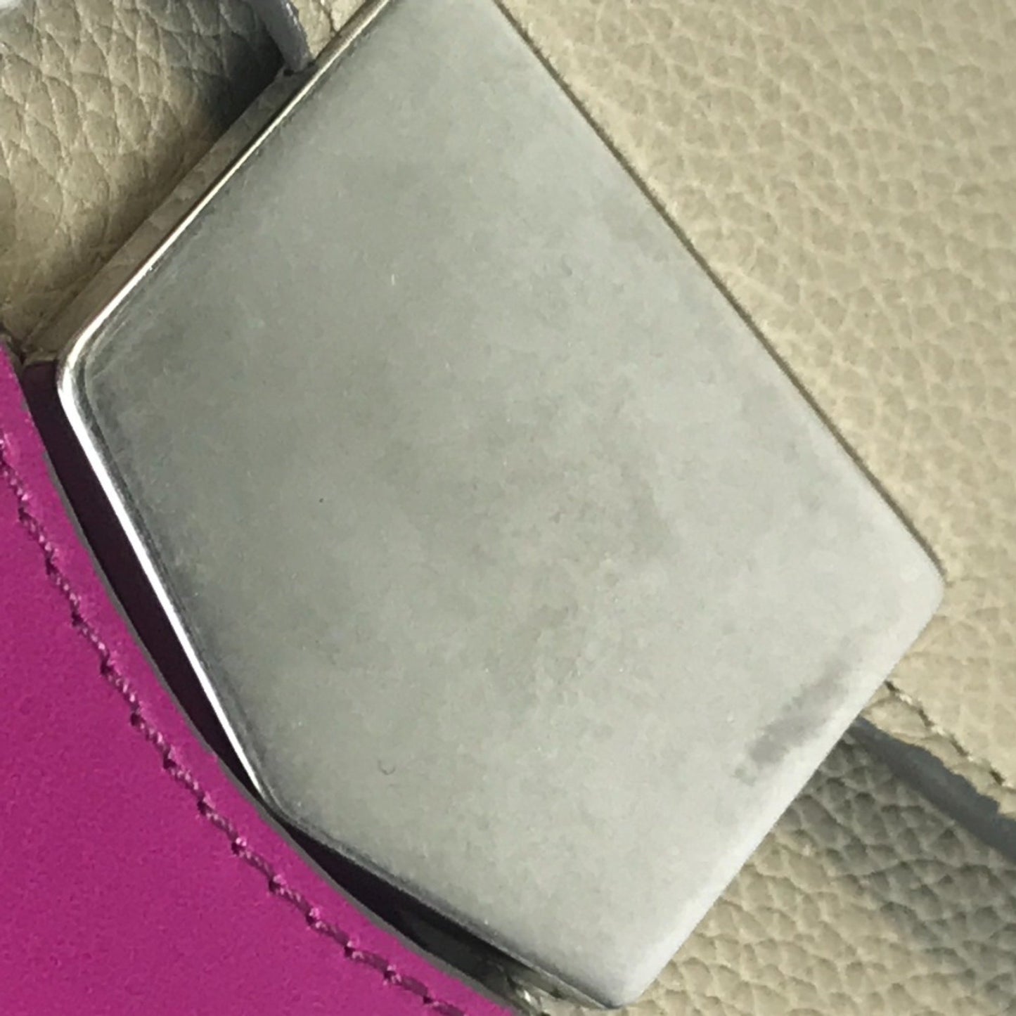 Céline Trotteur, Grey, Leather, shoulder