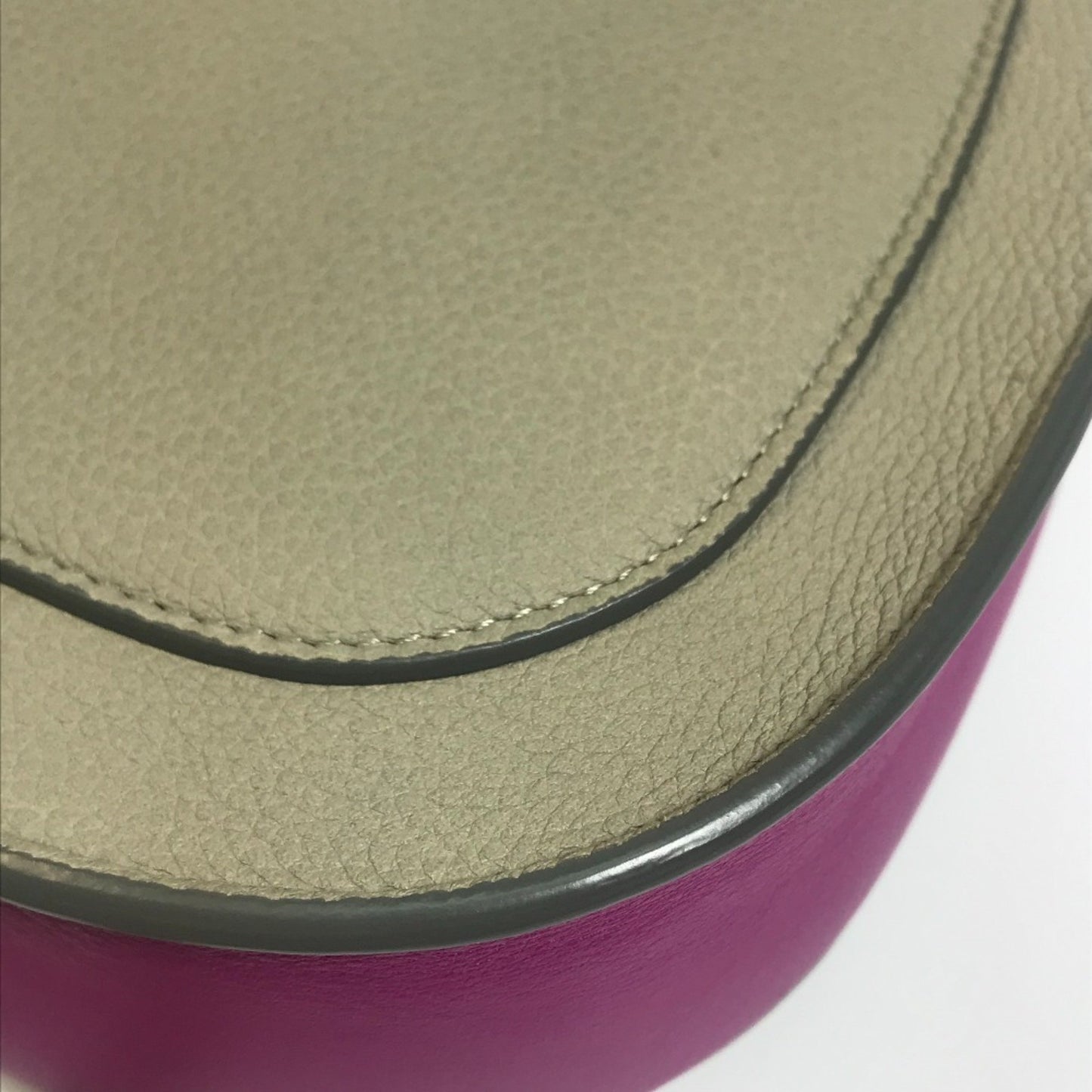 Céline Trotteur, Grey, Leather, shoulder
