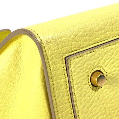 Céline Tie, Yellow, Leather, handbag