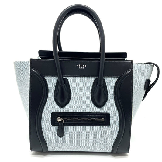 Céline Luggage, Blue, Leather, tote