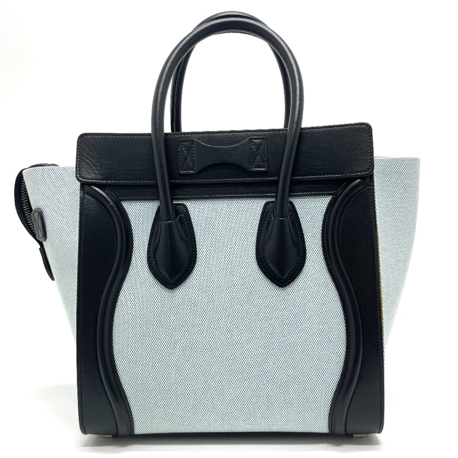 Céline Luggage, Blue, Leather, tote