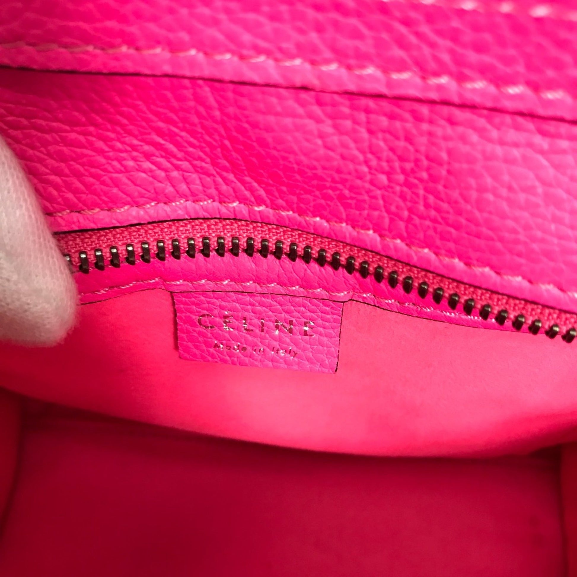 Céline Nano Luggage, Pink, Leather, handbag
