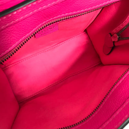 Céline Nano Luggage, Pink, Leather, handbag