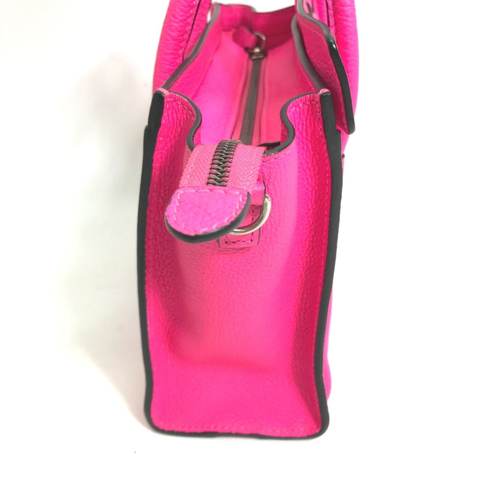 Céline Nano Luggage, Pink, Leather, handbag