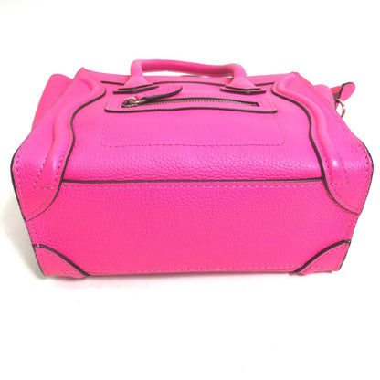 Céline Nano Luggage, Pink, Leather, handbag