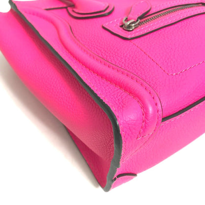 Céline Nano Luggage, Pink, Leather, handbag