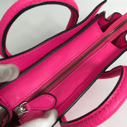 Céline Nano Luggage, Pink, Leather, handbag