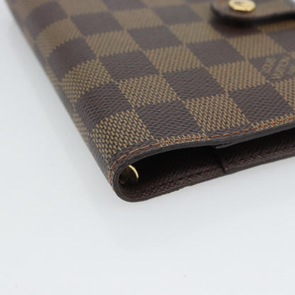 Louis Vuitton Ring Agenda Cover Damier, Brown, Canvas, Briefcase
