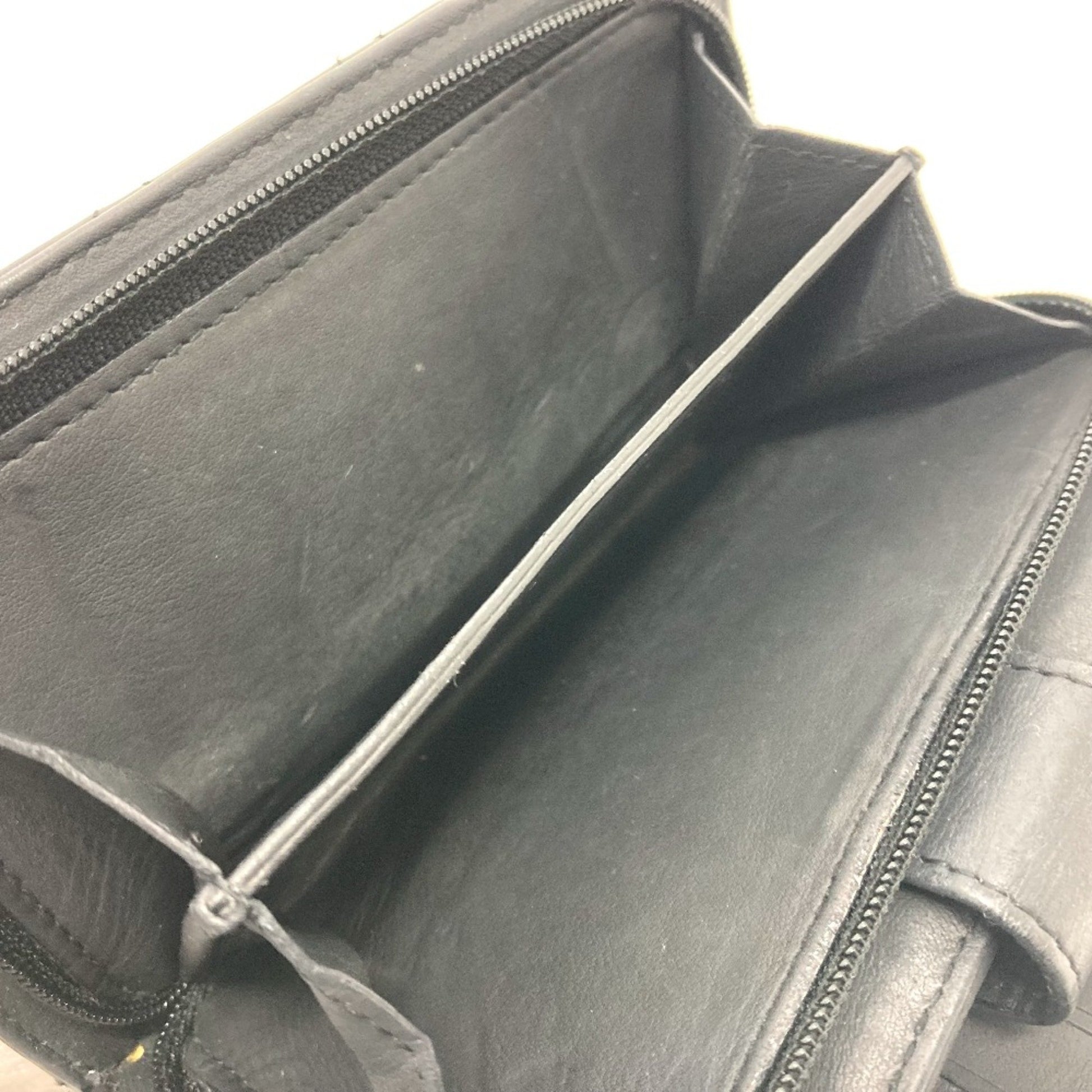 Chanel Matelassé, Black, Leather, wallet