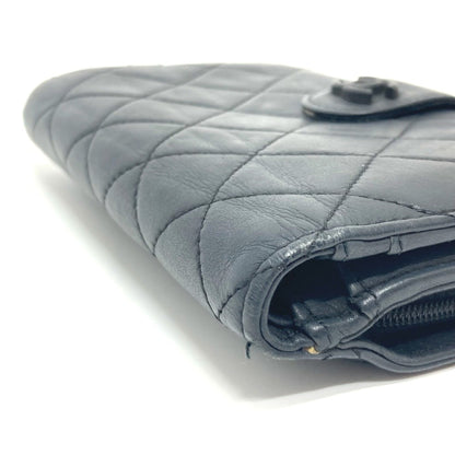 Chanel Matelassé, Black, Leather, wallet