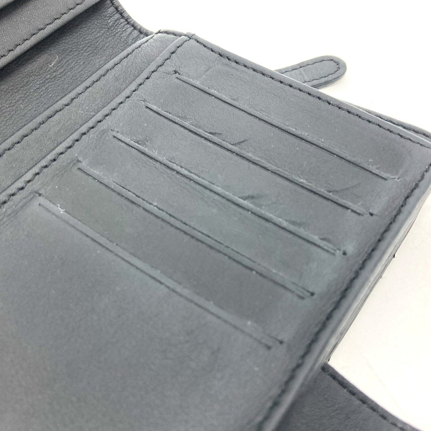Chanel Matelassé, Black, Leather, wallet