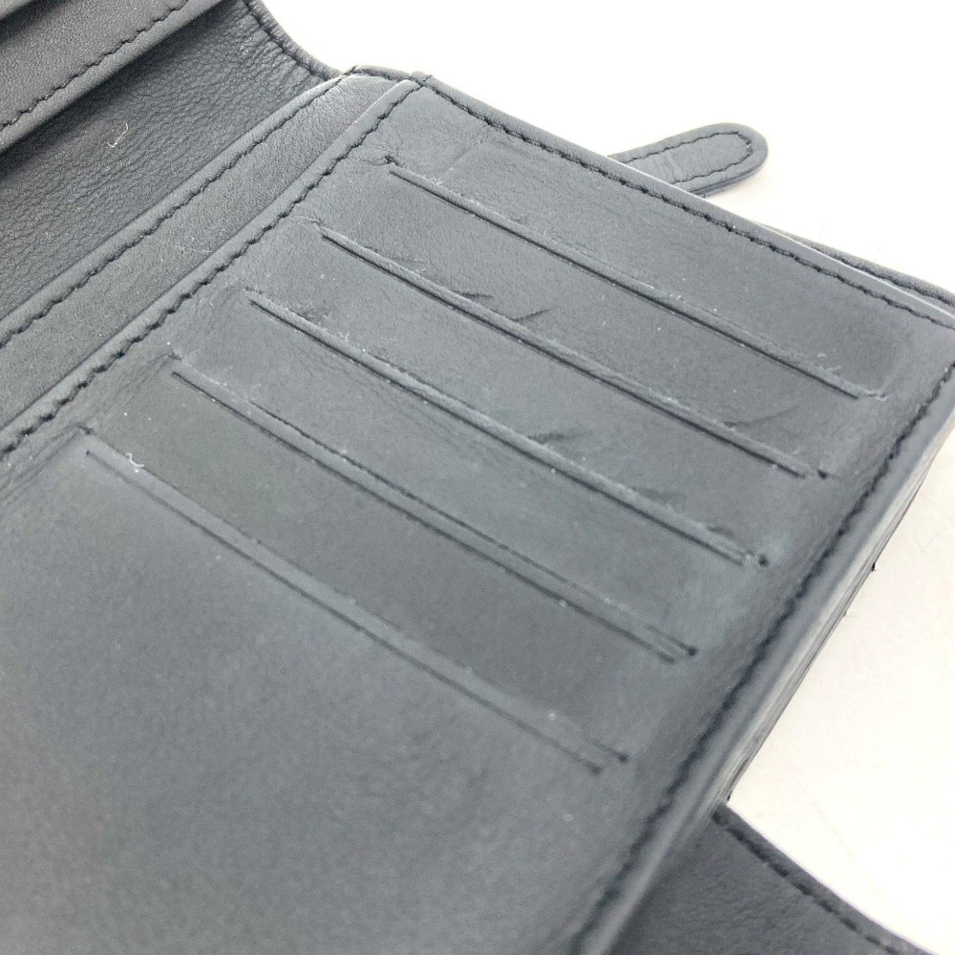 Chanel Matelassé, Black, Leather, wallet