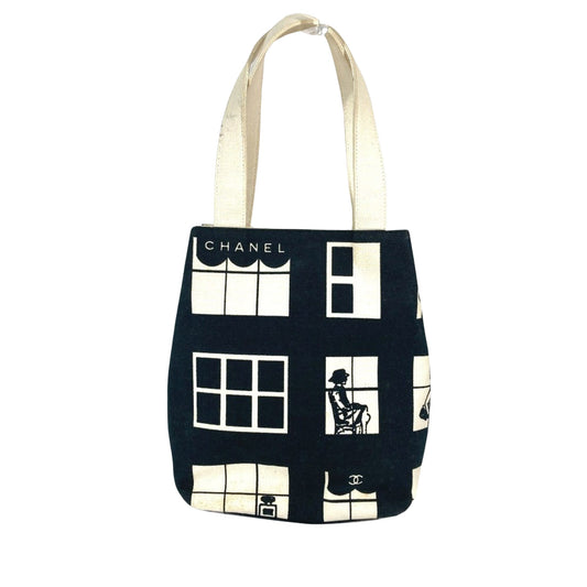 Chanel Window, Black, Canvas, tote