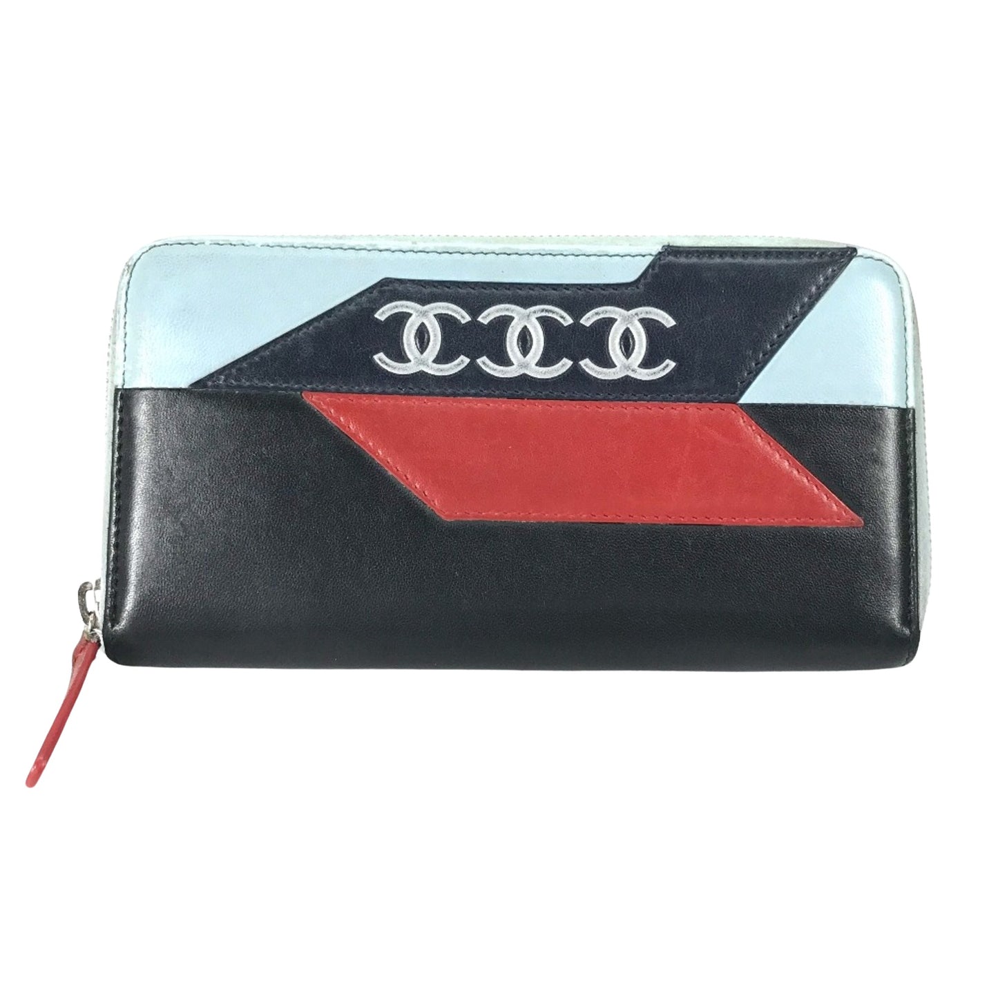 Chanel Triple coco, Black, Leather, wallet