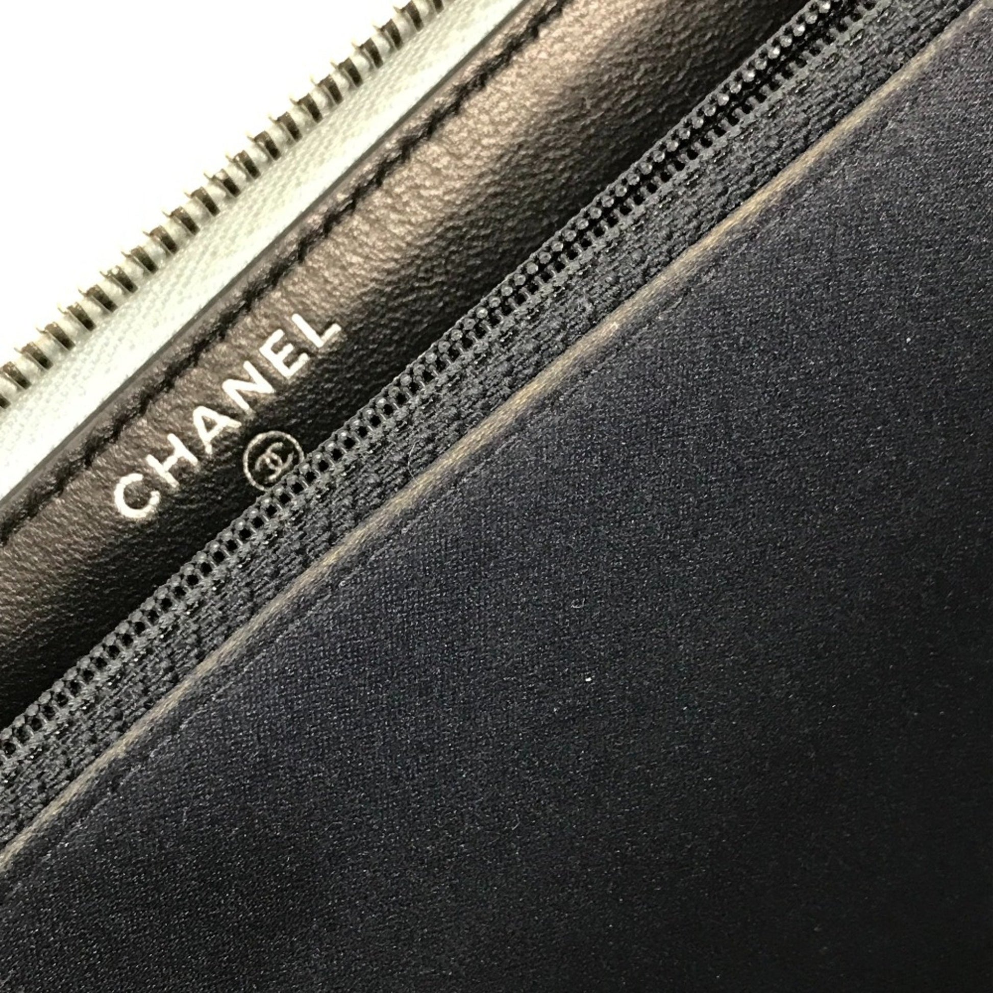 Chanel Triple coco, Black, Leather, wallet