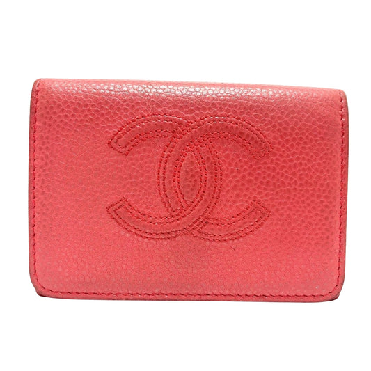 Chanel Logo CC, Pink, Leather, wallet