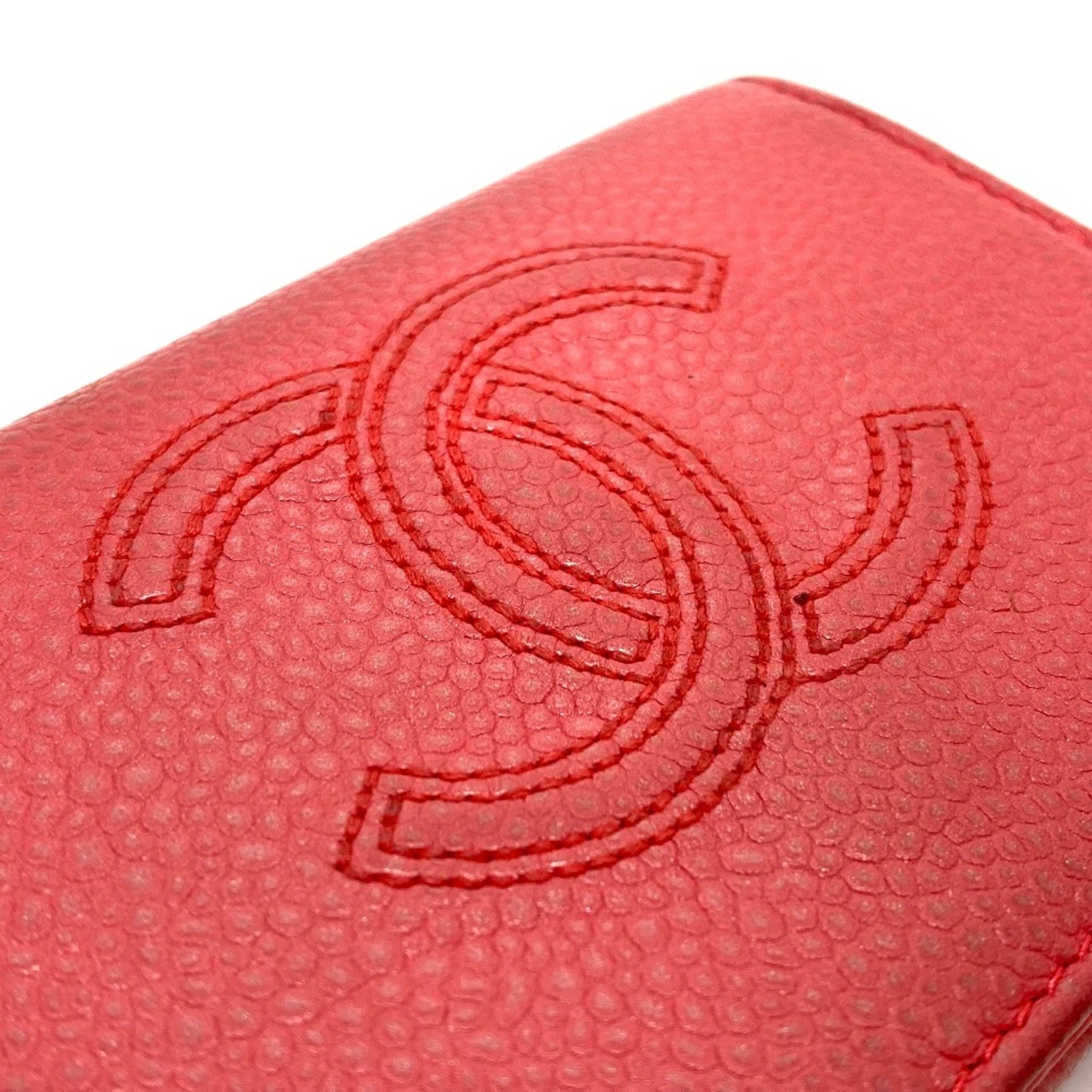 Chanel Logo CC, Pink, Leather, wallet