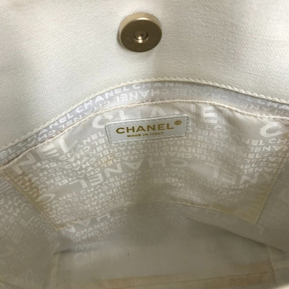 Chanel Window, Grey, Canvas, shoulder