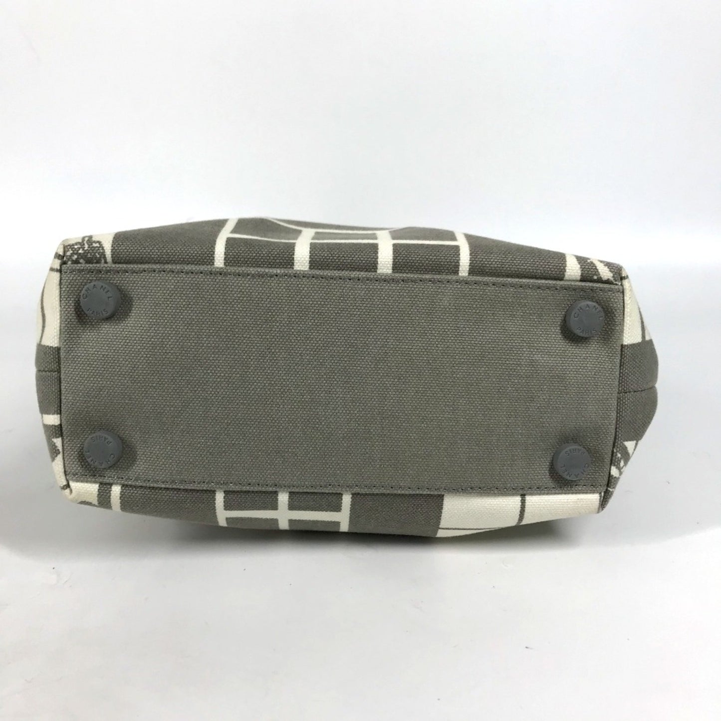 Chanel Window, Grey, Canvas, shoulder