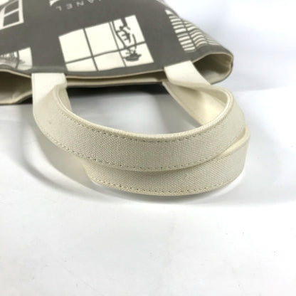 Chanel Window, Grey, Canvas, shoulder