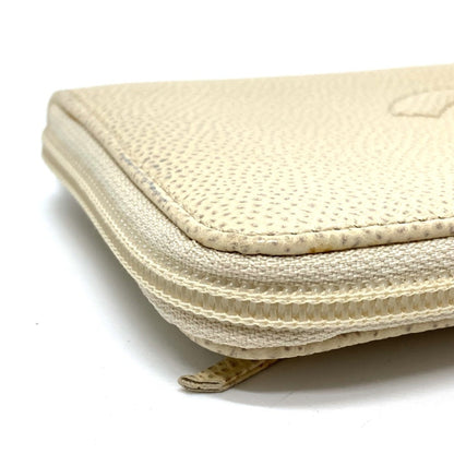 Chanel Logo CC, Beige, Leather, wallet
