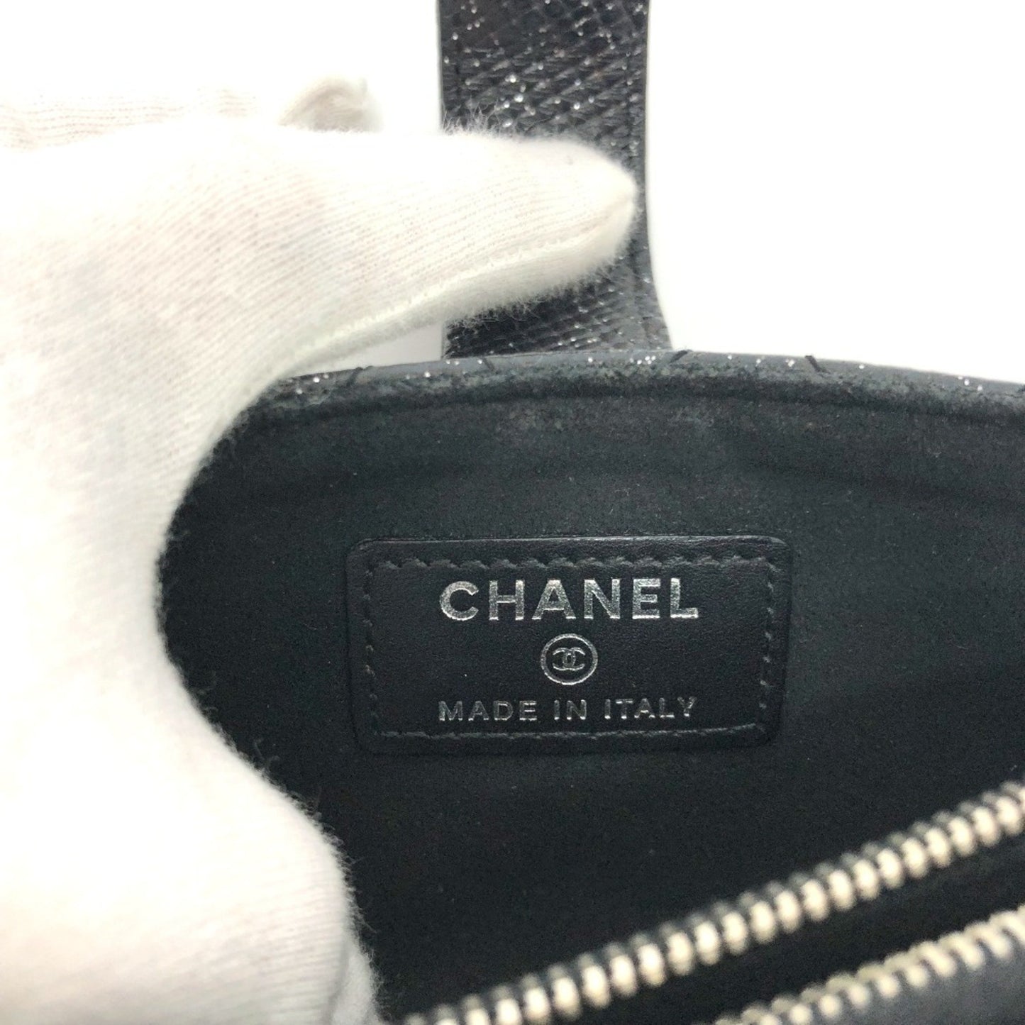 Chanel Matelassé, Black, Leather, wallet