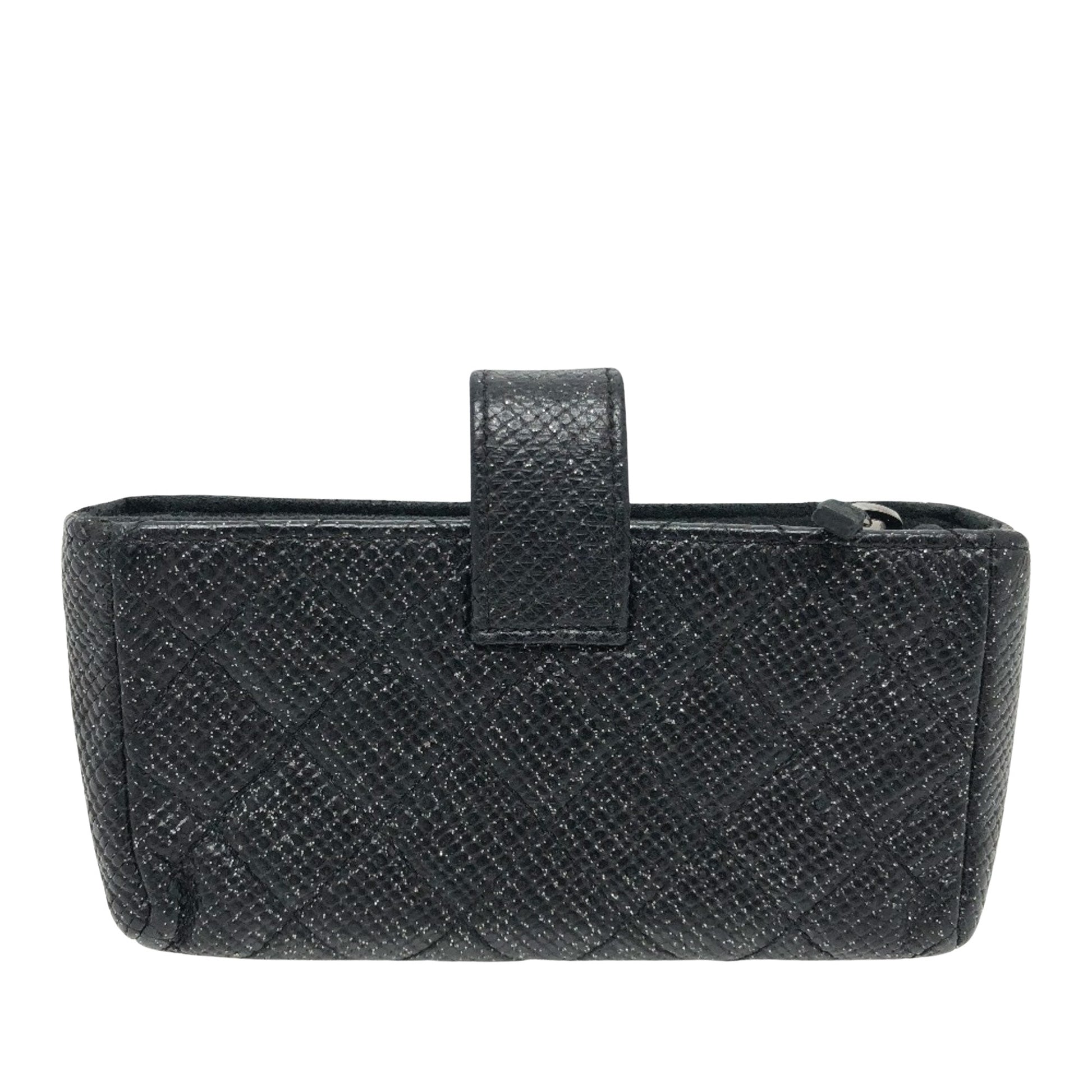 Chanel Matelassé, Black, Leather, wallet