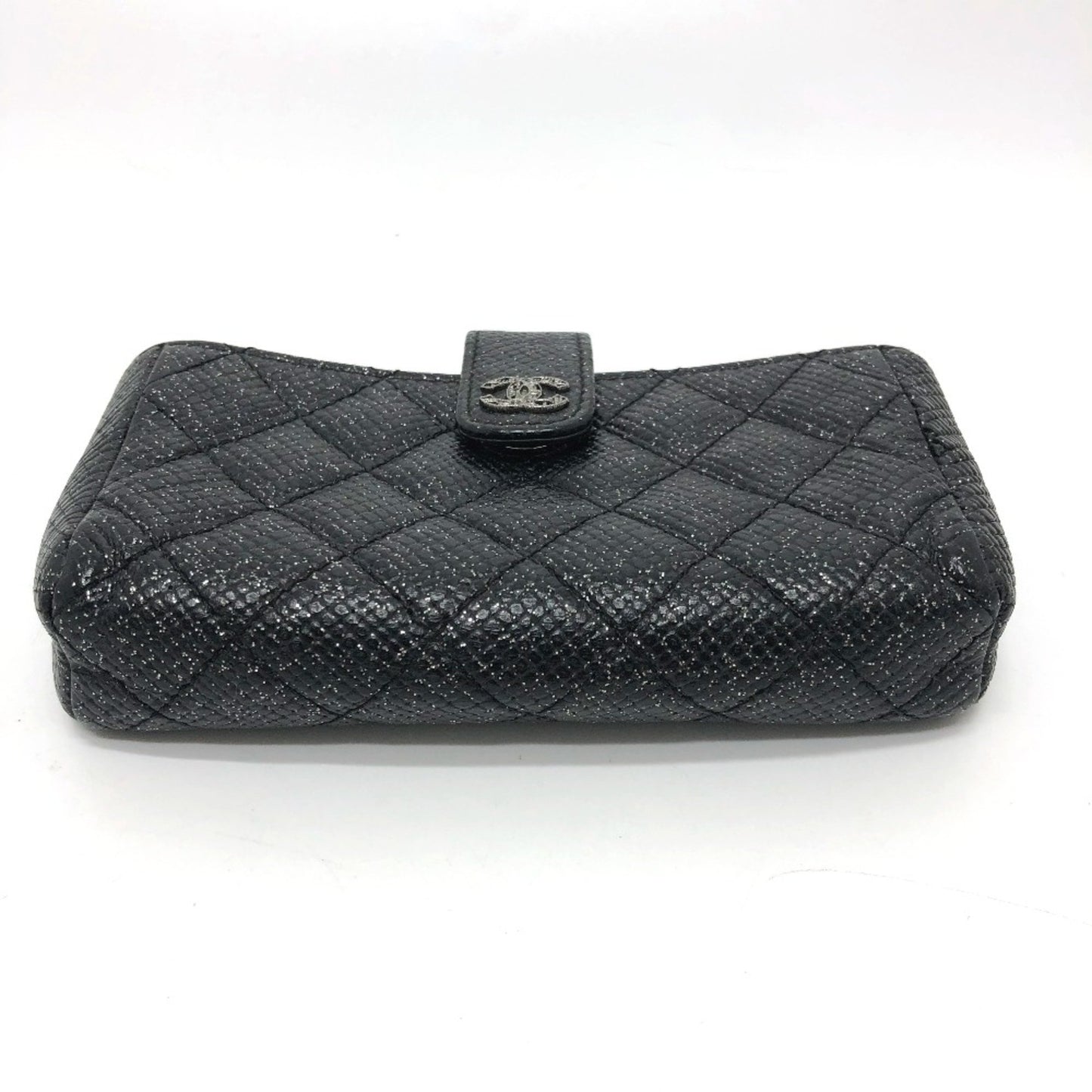 Chanel Matelassé, Black, Leather, wallet