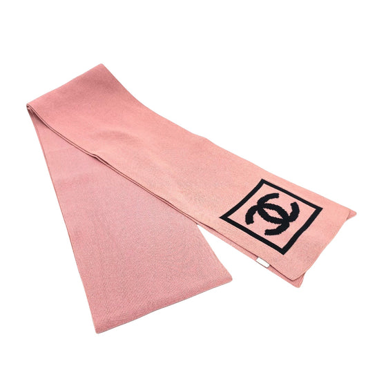 Chanel Logo CC, Pink, Cotton, shawl